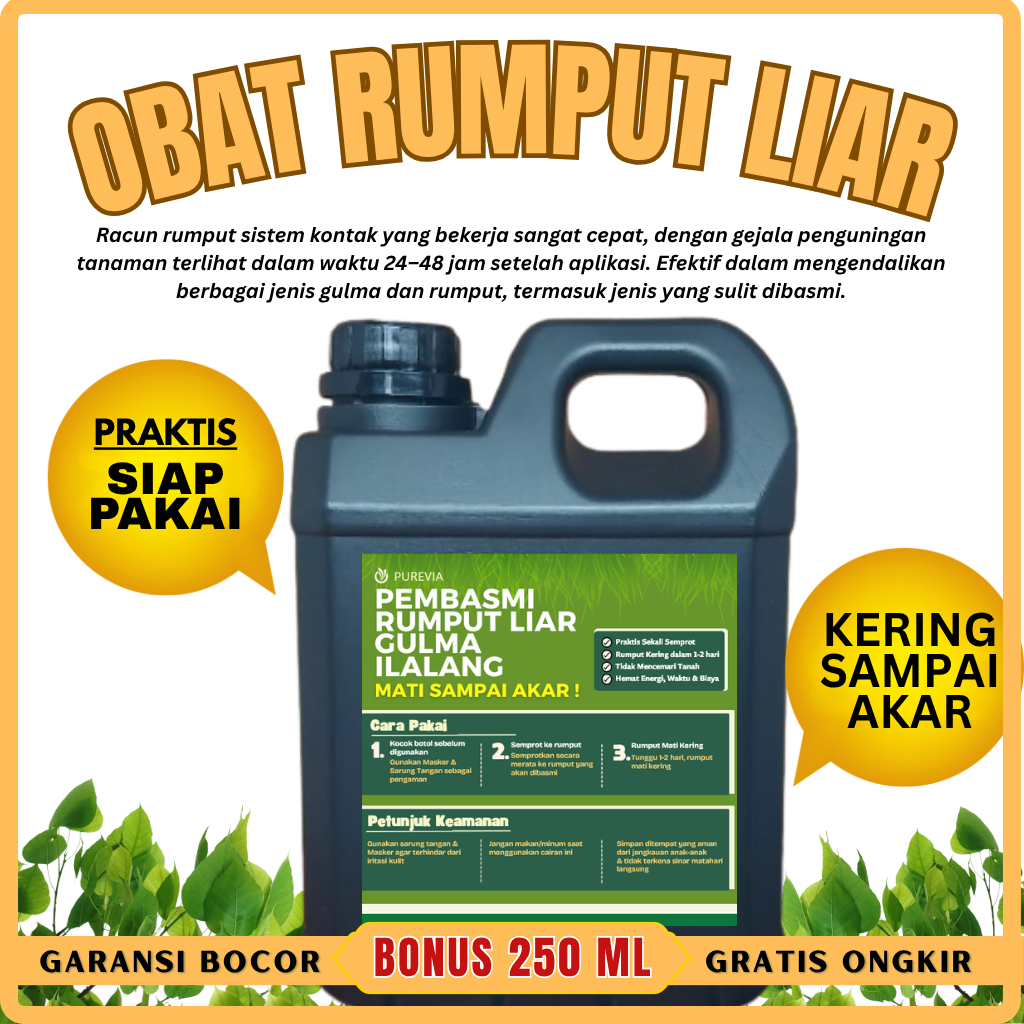 Pembasmi Rumput Liar Gulma Ilalang Mati Sampai Akar | Obat Rumput Liar