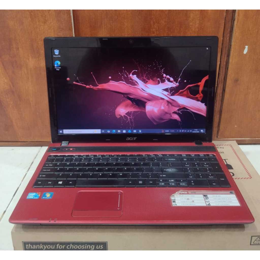 Laptop Acer Aspire 5742, Core i3 - M380, Ram 4/500Gb, Lengkap, Red