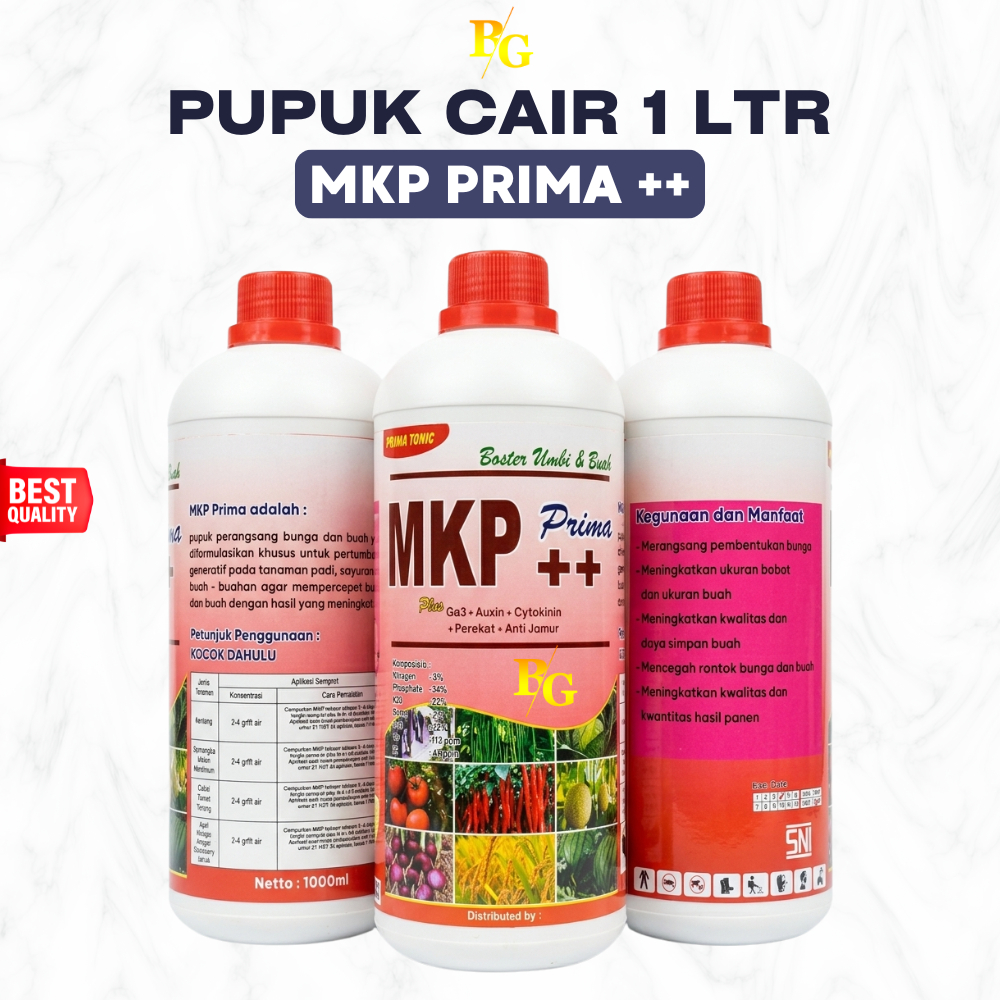 Pupuk Cair MKP PRIMA ++ 1 Liter | Pupuk Boster Daun & Buah