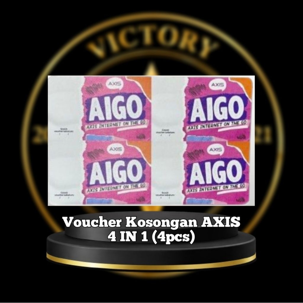 Voucher kosong Axis 4 SN murah / Voucher Zero Axis 4 in 1 / Voucher Blank Axis injek kuota / Voucher