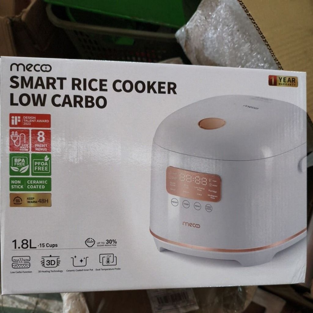 mecco smart rice cooker low carbo 1.8 liter