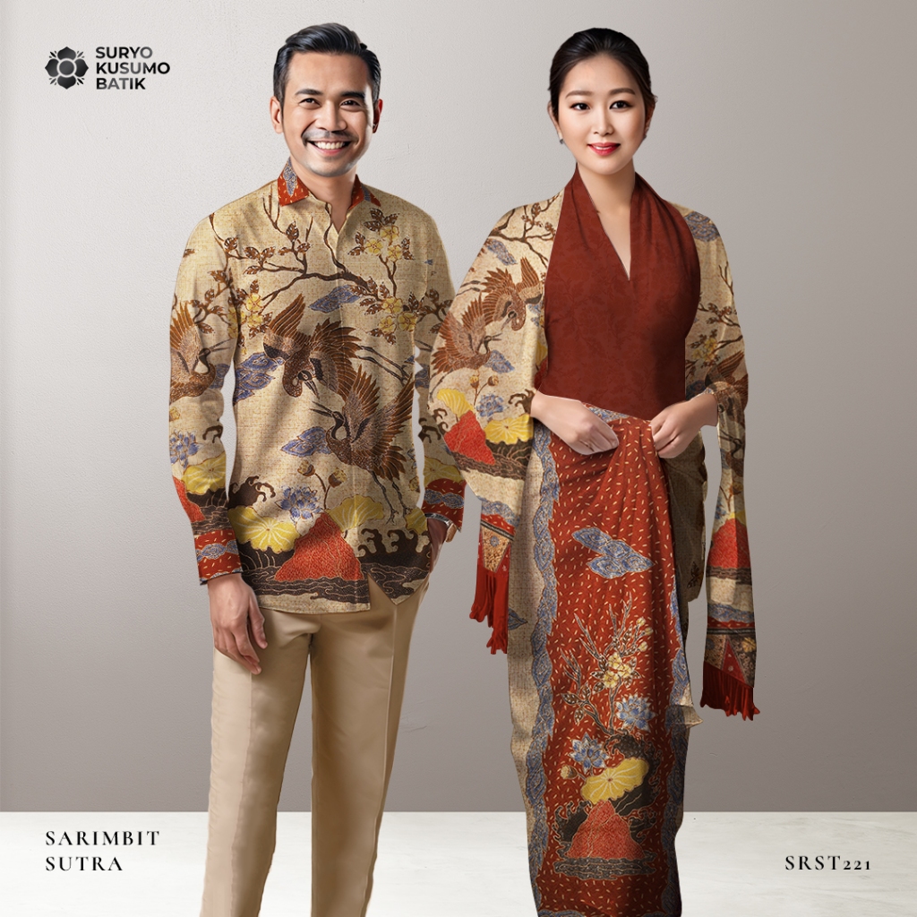 Kain Sarimbit Couple Batik Tulis Sutra Suryo Kusumo Batik SR14