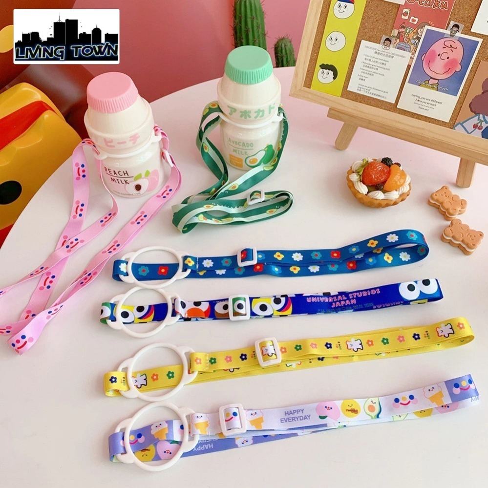 TALI BOTOL Minum Tali botol panjang motif kartun import Tali Strap Botol Minum Tupperware Motif Lucu