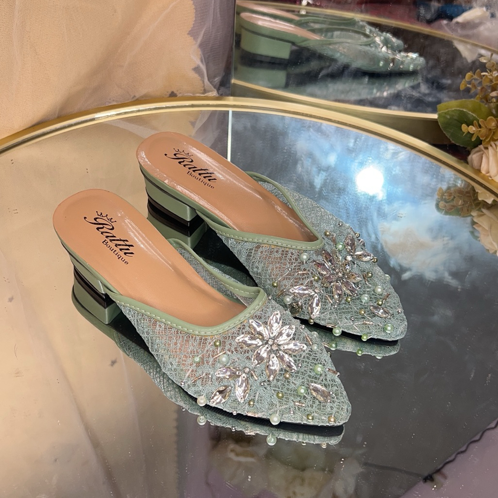 Ready stok Wedding shoes Heels tahu 3cm marwah size 36-45 series / Wedding Shoes / Sepatu Pengantin