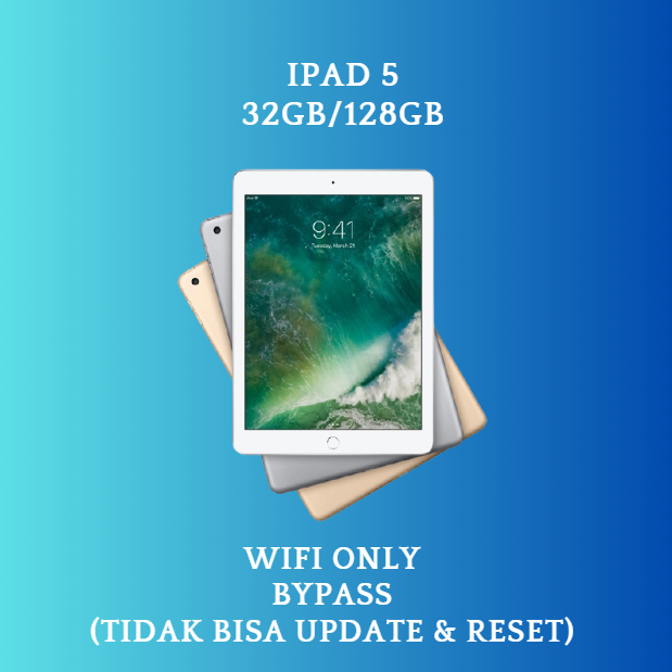 HP IPAD 5 WIFI ONLY 32GB/128GB Bekas Second Original Mulus Fullset Game/Live/Merekam Video