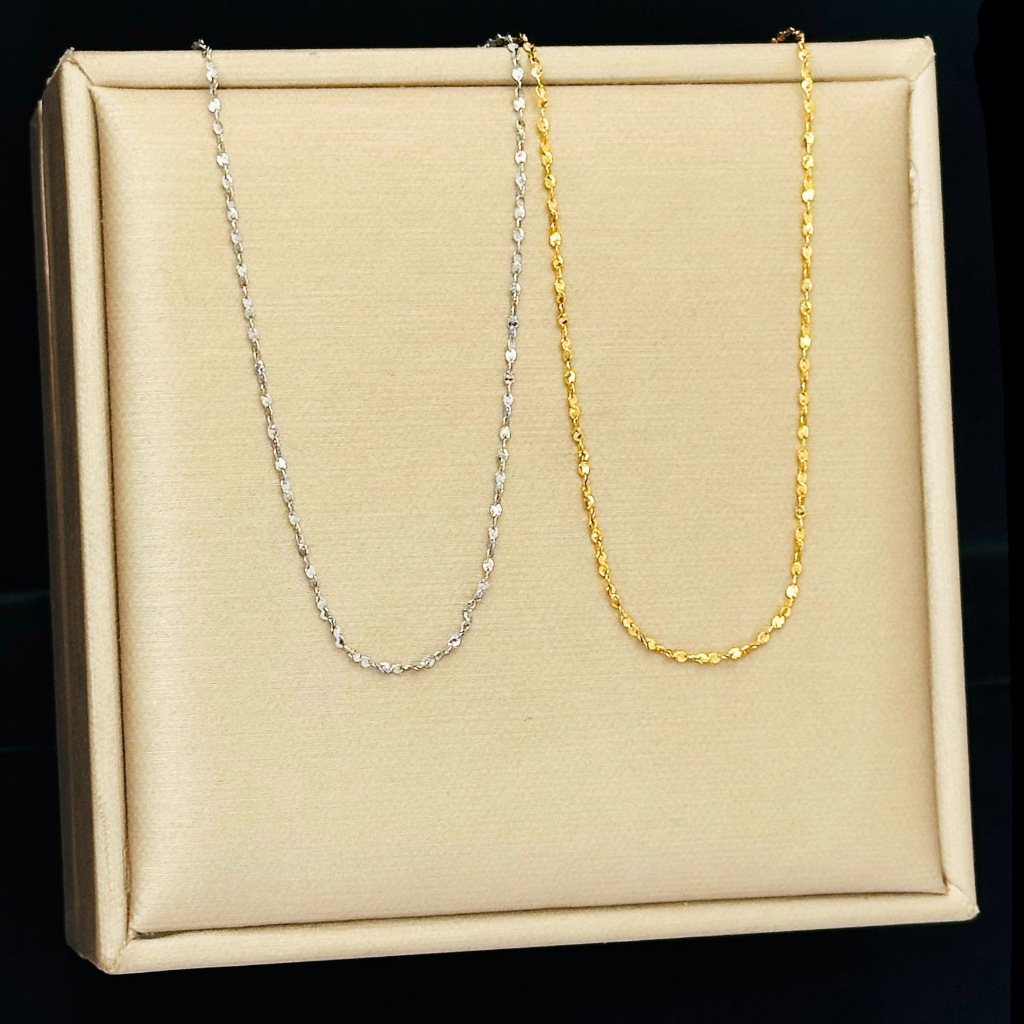 Kalung Wanita Rantai Tipis Langit Berbintang Yang Patah Rantai Baja Titanium Polos Yang