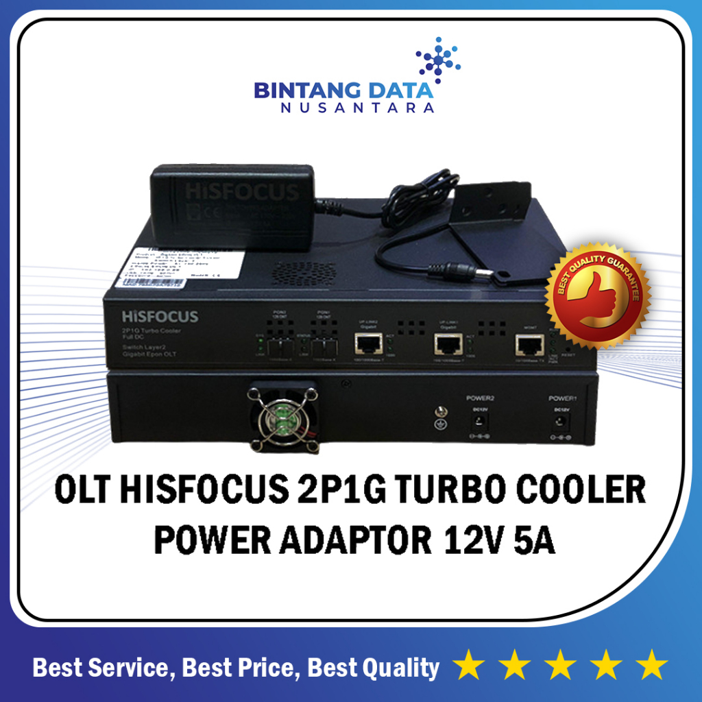 OLT HISFOCUS EPON 2P1G TURBO COOLER FULL DC