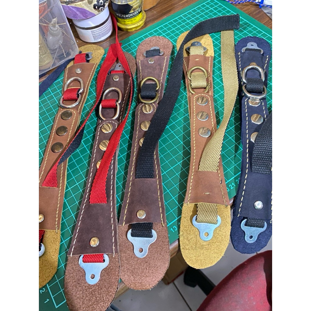 Strap Tali Helm Slimhead Slim Head Kulit Asli