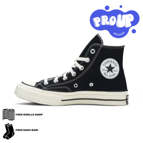 Converse Chuck Taylor 70S HI Black White Egret 162050C