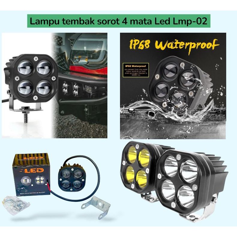 LAMPU TEMBAK SOROT 4 MATA LED LMP-02