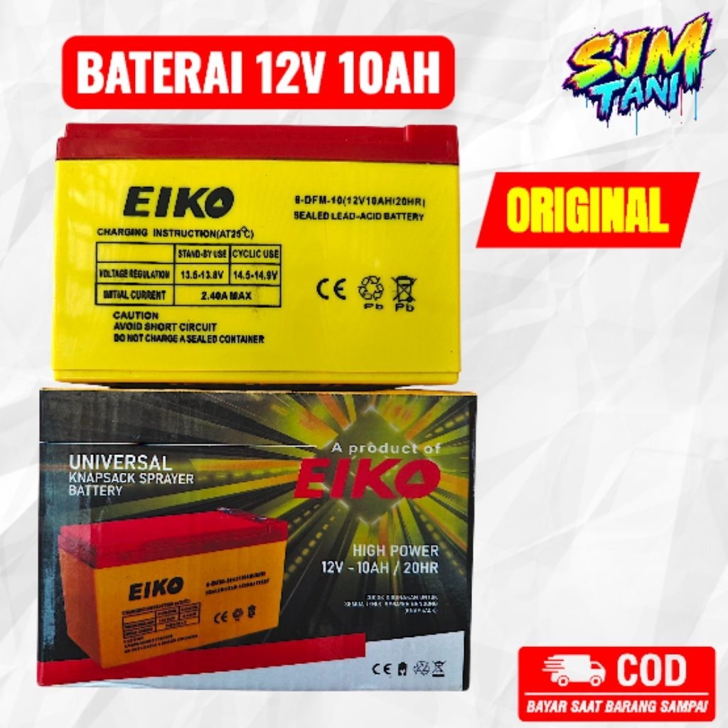 Baterai Aki sprayer elektrik 12V 10AH EIKO