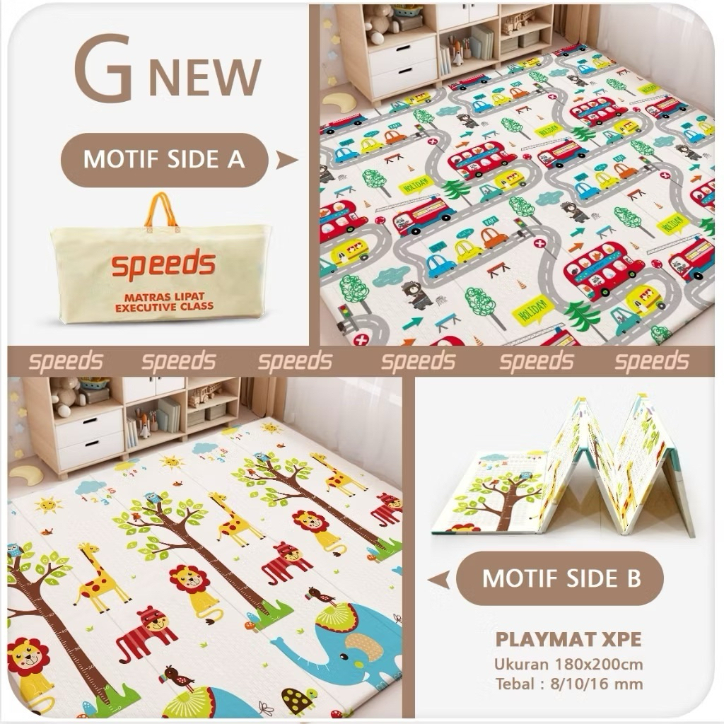 Makassar Playmate Speeds 15 MM/Tikar anak/alas bayi/playmate ori speeds/playamte
