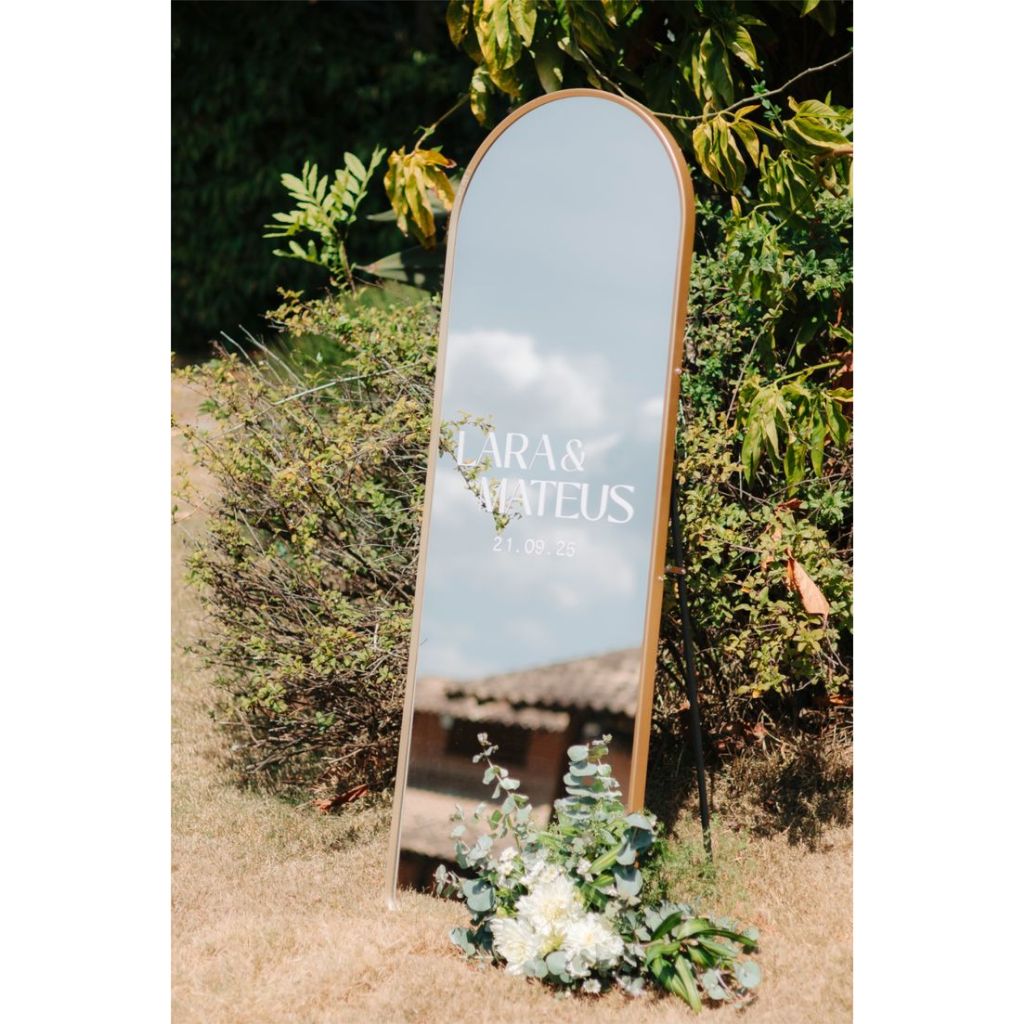 Welcome Sign Wedding Mirror Arch / Standing mirror wedding sign 40 X 122 CM / Wedding Signage Aesthe