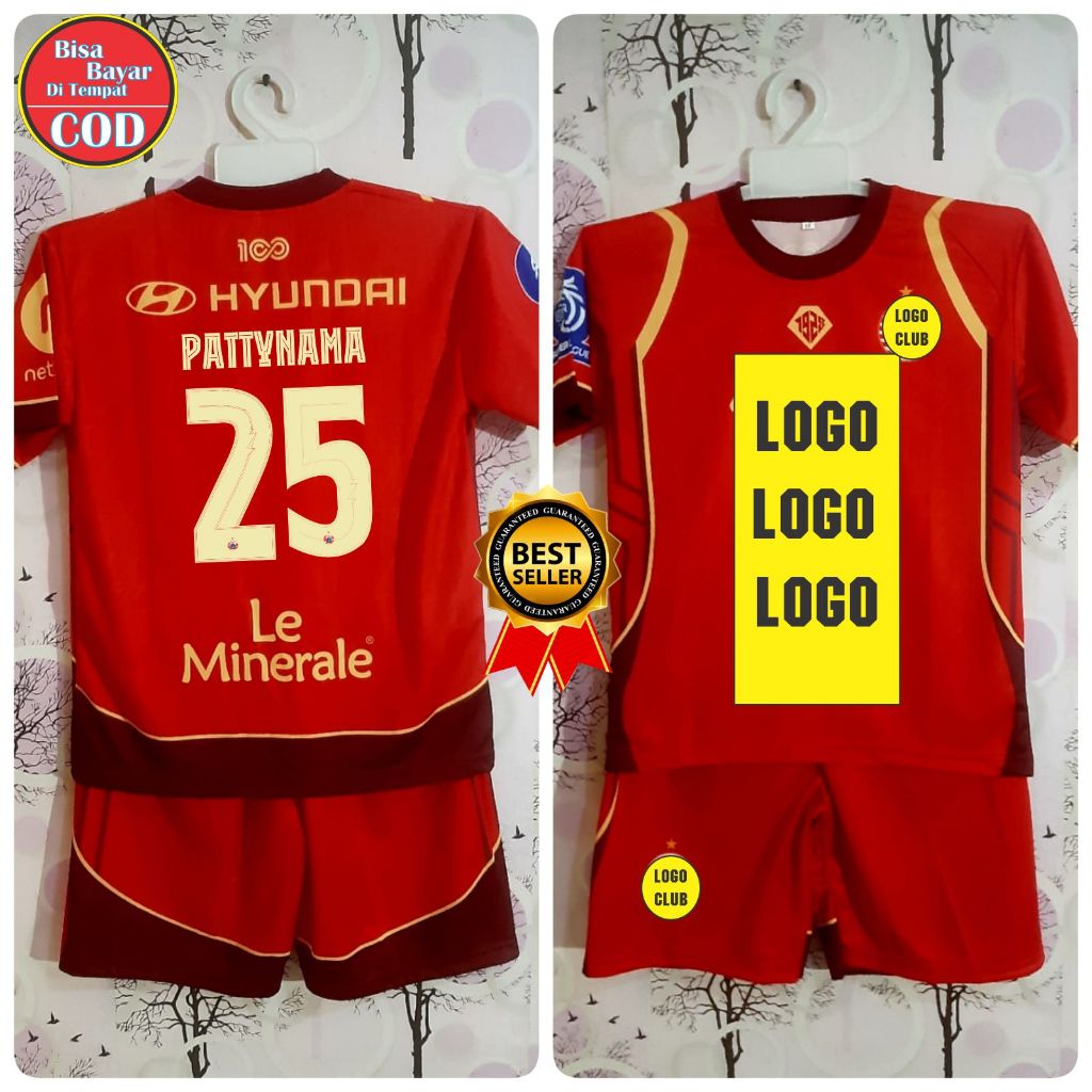 BAJU BOLA PERSIJA Shayne Pattynama | SETELAN JERSEY ANAK PERSIJA UMUR 13TH TERBARU TERMURAH TERKEREN
