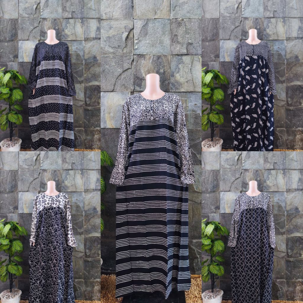 Ld 140 Longdres  Jumbo Batik Putri Diana Pekalongan Premium Daster Tangan Lengan Panjang Busui Frien