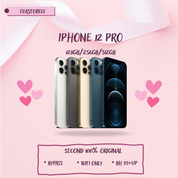 IPHONE 12 PRO WIFI ONLY 128GB/256GB/512GB Bekas Second Original Mulus Fullset Game/Live/Merekam Vide