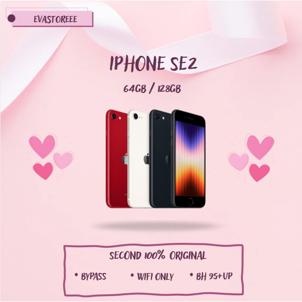 IPHONE SE2 WIFI ONLY 64GB/128GB Bekas Second Original Mulus Fullset Game/Live/Merekam Video
