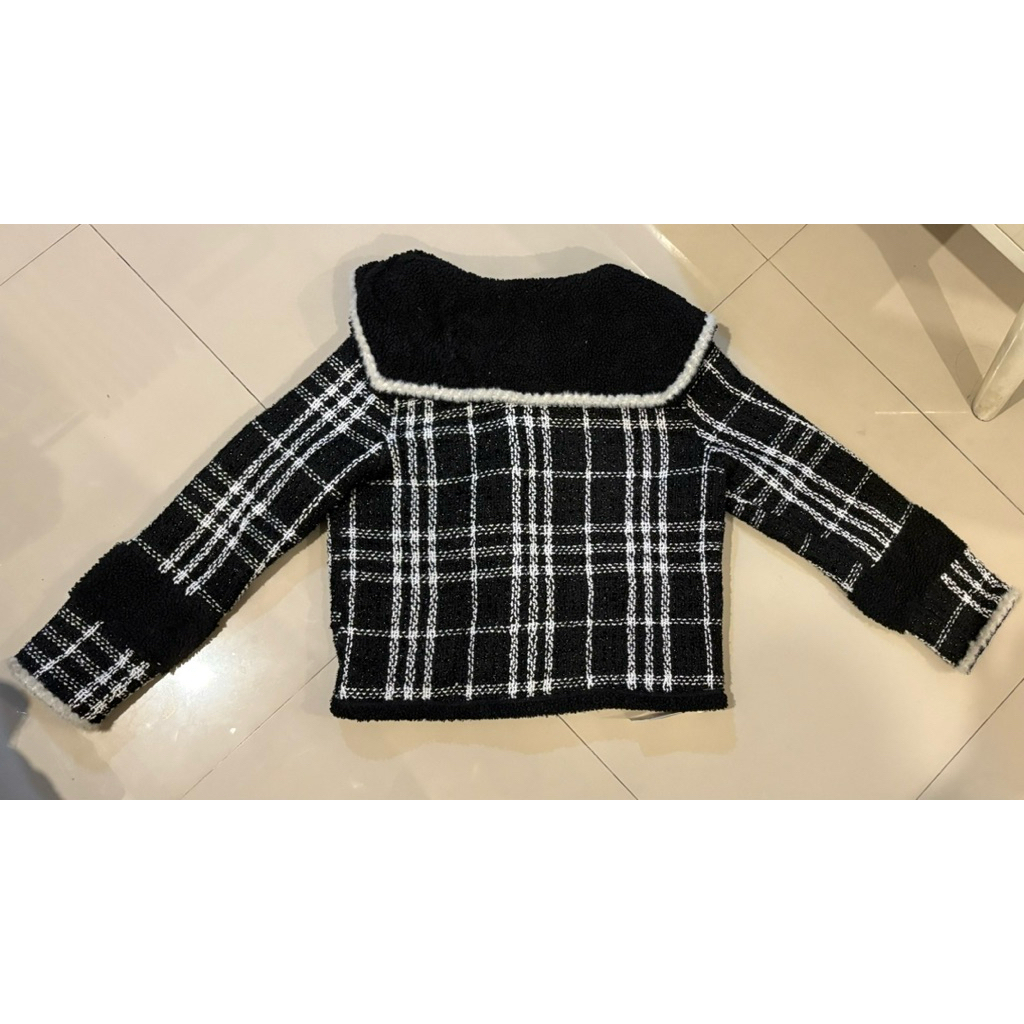 Tweed Jacket Kerah Sailor