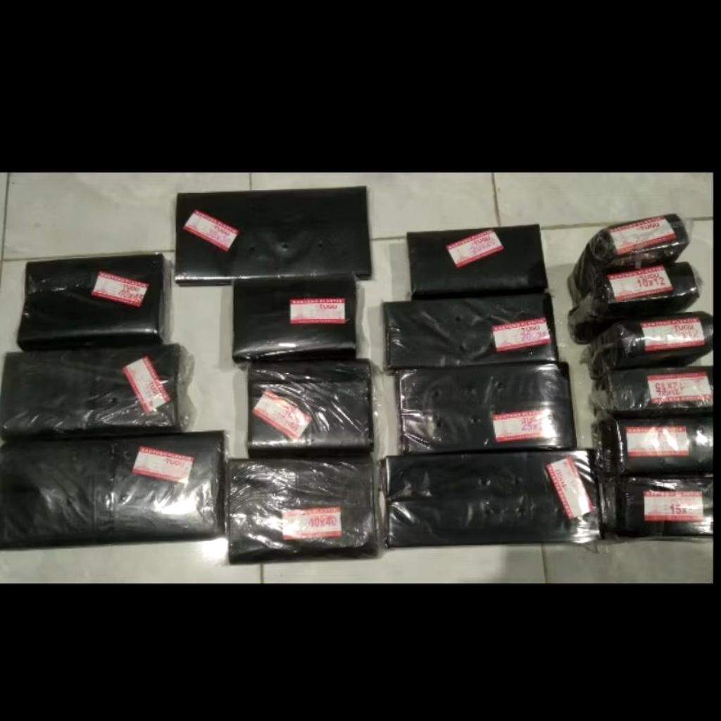 1KG-Polybag tanaman Kemasan 1kg Polybag besar/Polybag hitam ukuran besar/Plastik tanaman/Media tanam