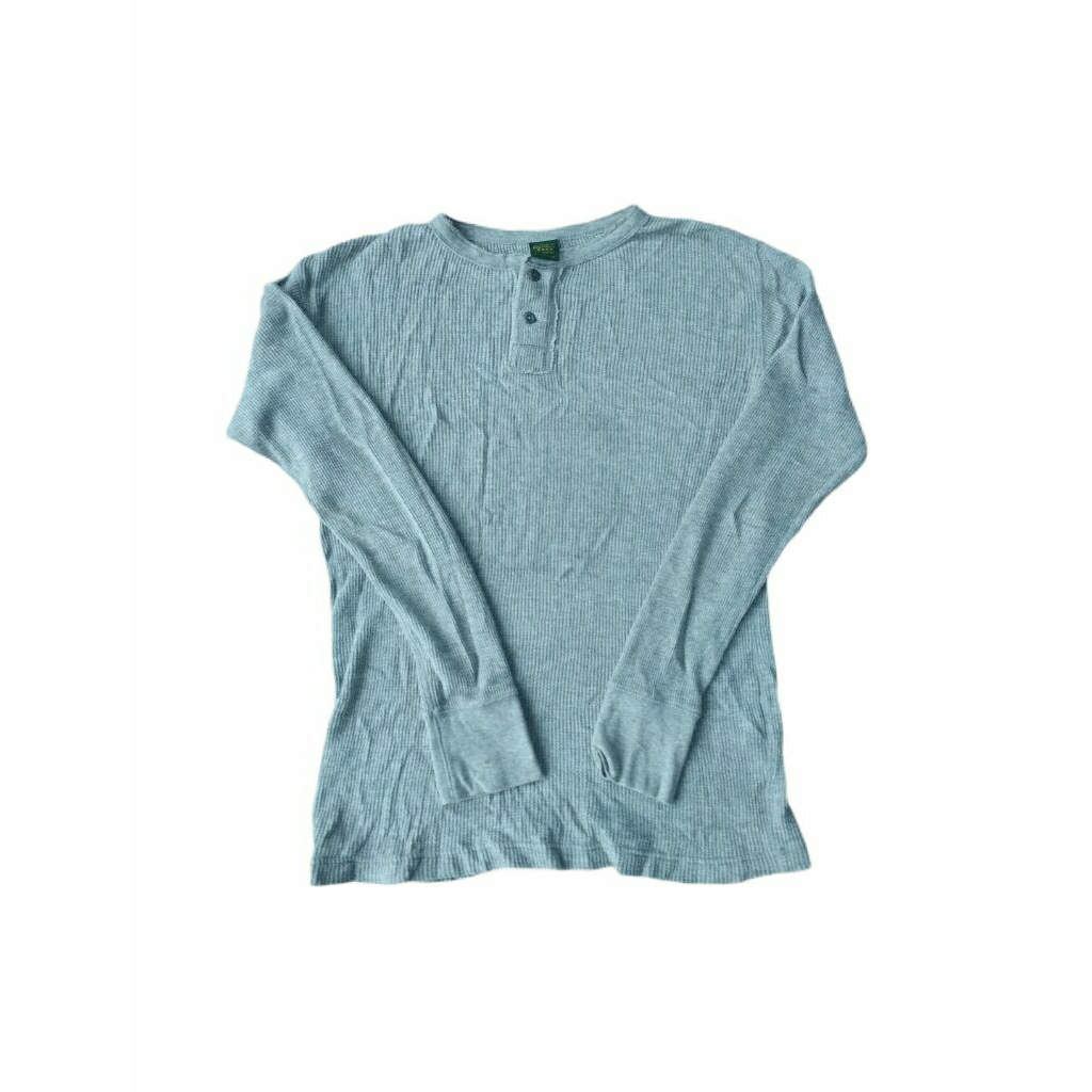 Vintage Henley thermal longsleeve shirt