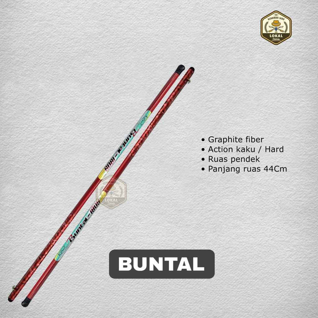 TEGEK KATANA BUNTAL FIBER RINGAN KAKU 180-210CM