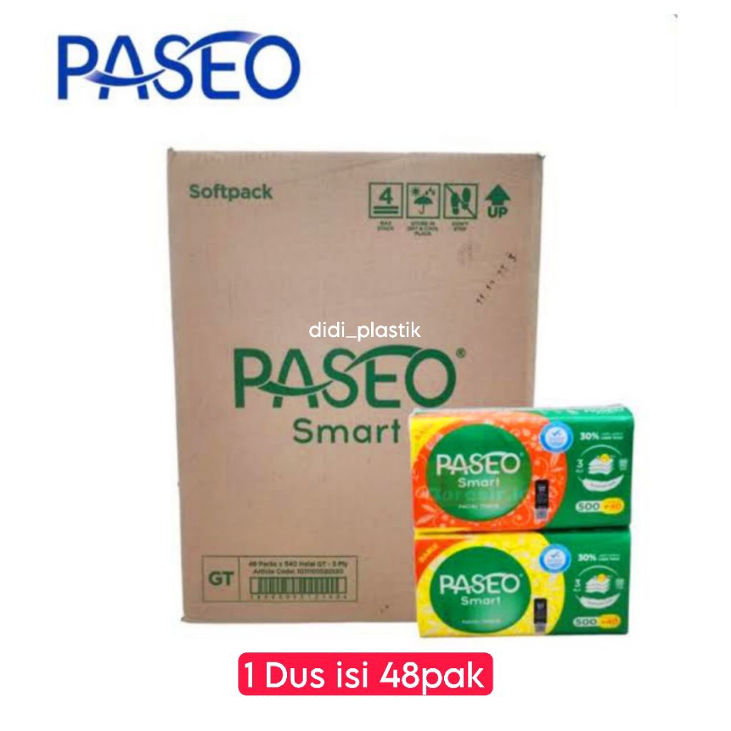 1 dus Tisu Wajah Paseo 540 Lembar isi 48/dus