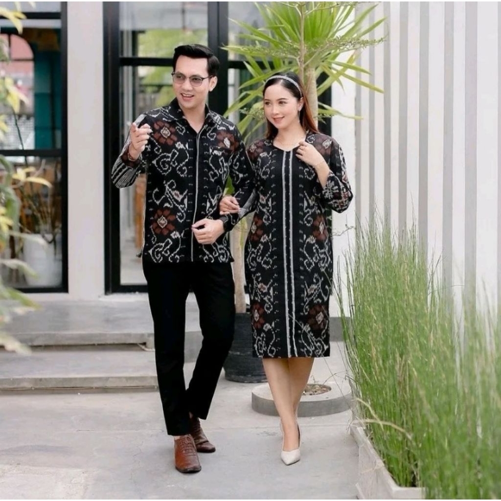 COUPLE TENUN DRESS MIDI TENUN baju tenun couple pasangan