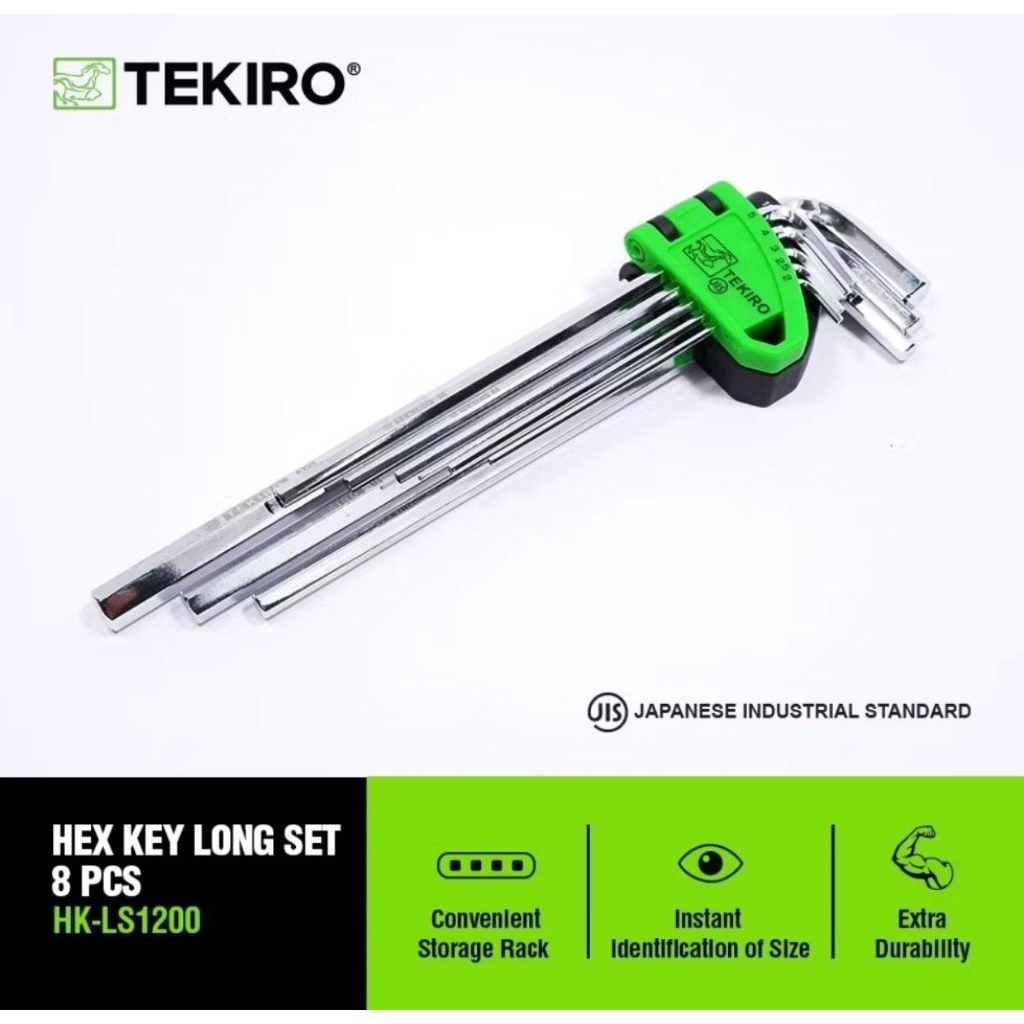 Tekiro Kunci L Set Isi 8 pcs (Panjang)/Kunci L Set Panjang Tekiro