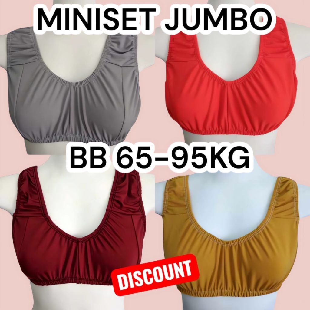 Miniset jumbo ibu menyusui isi 5 Pcs Miniset XXL Super Jumbo BB 65-95 KG Keatas Untuk LD 120-150 CM 