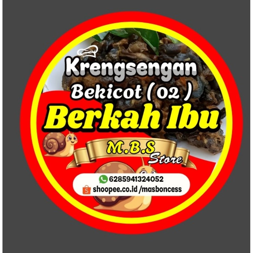 Rica rica 02 ,500gr, Bekicot Oseng oseng bekicot Sambal goreng 02 bekicot