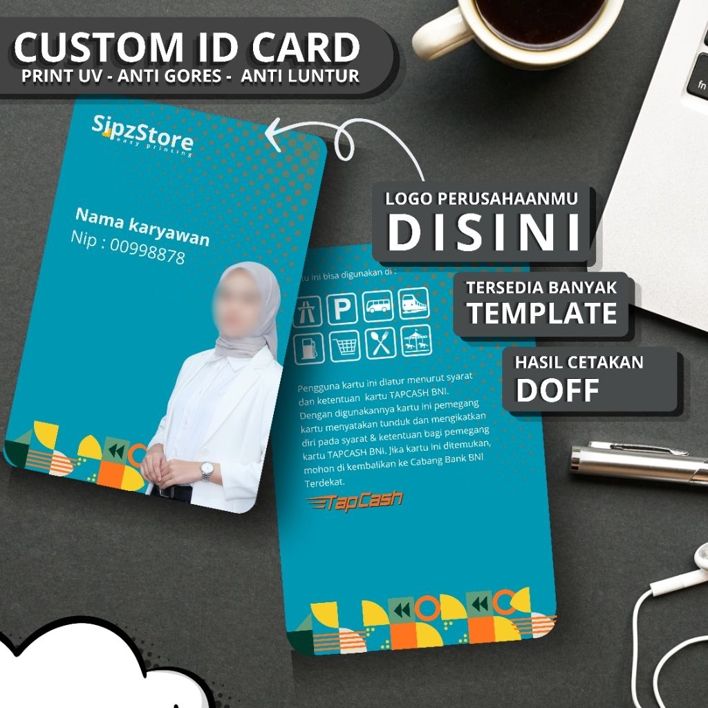 Custom ID Card  Tapcash BNI NFC / Primt UV / tidak luntur / High Quality