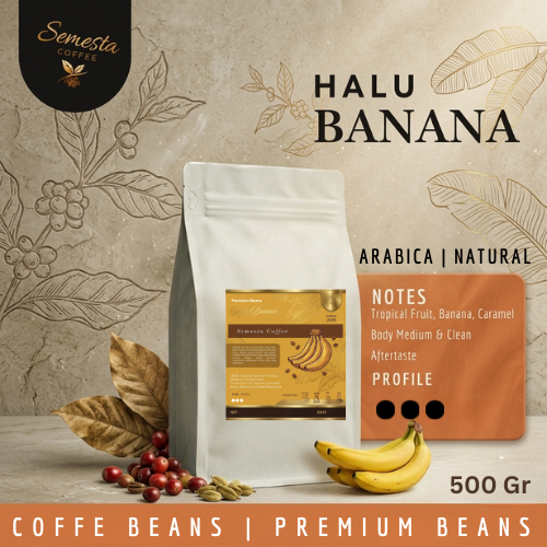 Arabika Premium Beans Java Halu Banana Anaerob Process 500 Gr