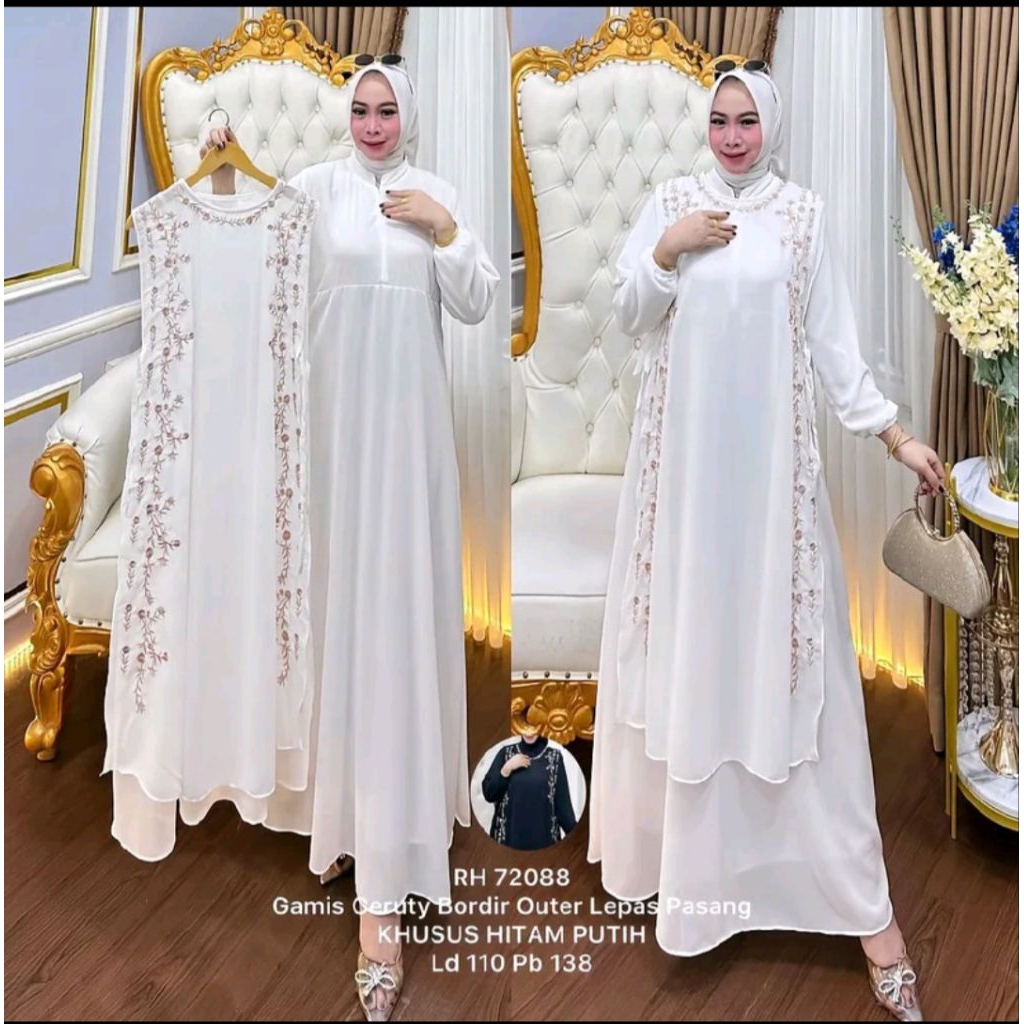 GAMIS ROMPI LEPAS.2 WARNA ( HITAM PUTIH