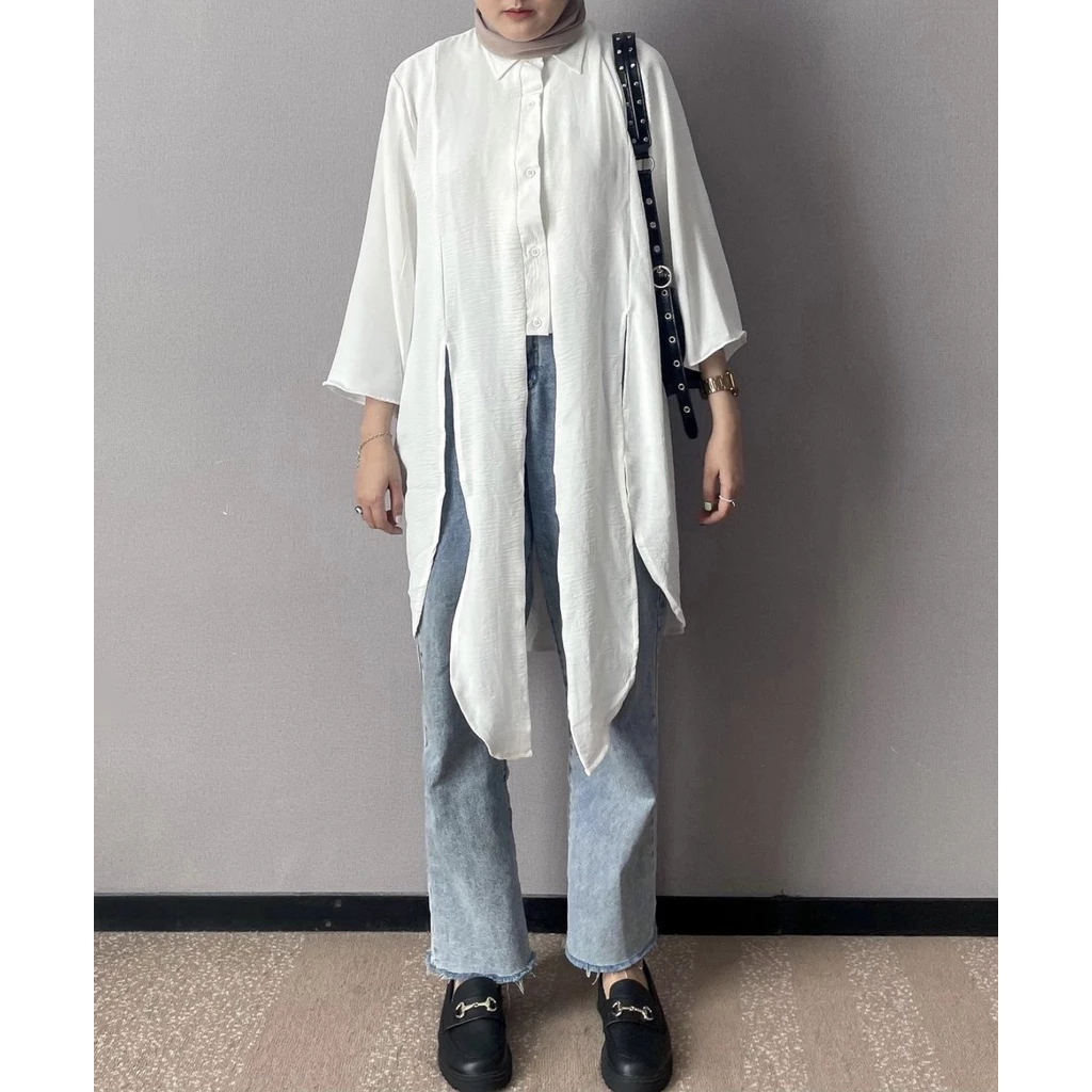 ANB - ZJD XETA TUNIK / TUNIK  POLOS MODEL / TUNIK KEKINIAN / ATASAN WANITA MOTIF POLOS / RIRA TUNIK