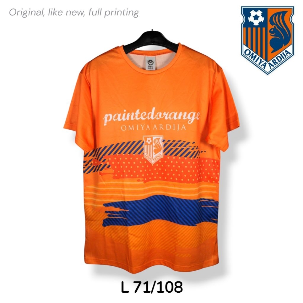NTT x Omiya Ardija Nomor punggung 12 Jersey Club Bola J-League Jepang Size L Painted Orange