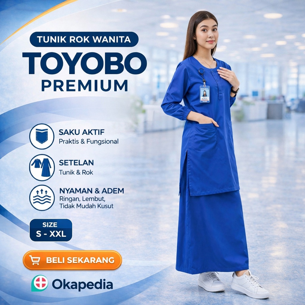 Baju jaga oka dokter perawat tunik rok Toyobo