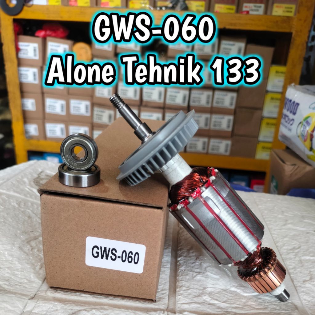 ARMATURE ANGKER GERINDA BOSCH GWS060 ANGKER MESIN GERINDA TANGAN BOSCH 4" GWS 060 GWS060 GWS 6-100