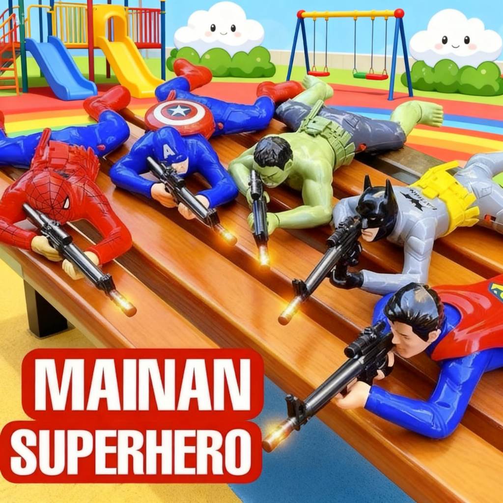 COD MAINAN ANAK MERANGKAK CAPTAIN AMERICA HULK SPIDERMAN SUPERMAN MILITARY TENTARA & MAINAN MOTOR HA