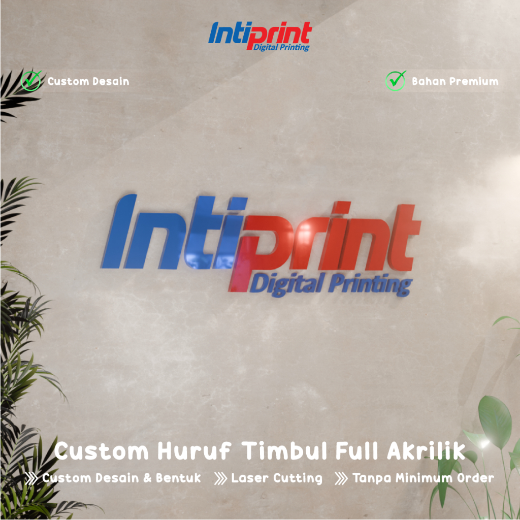 Huruf timbul akrilik 3D / full akrilik timbul