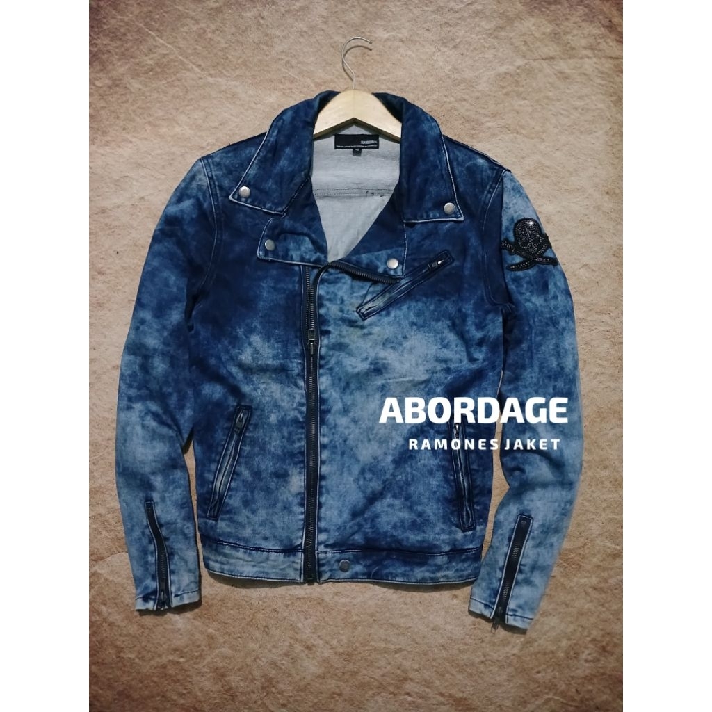 jaket ramones ABORDAGE bahan soft denim recomend