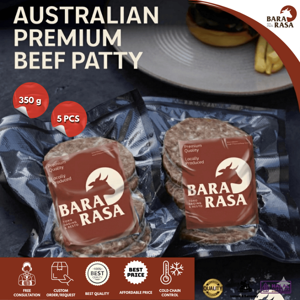 Beef Burger Patty  Asli Daging Sapi Australia- Toko daging Bara Rasa