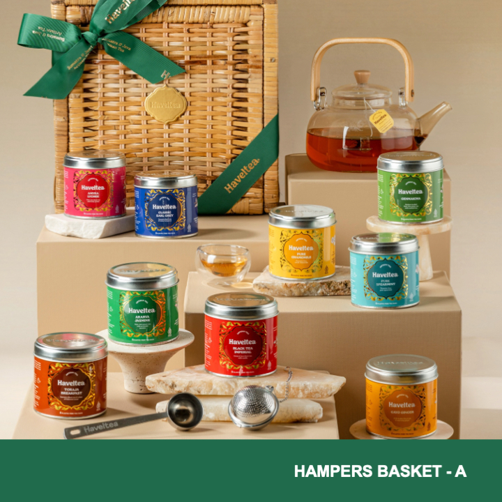 Haveltea Premium Hampers Basket Artisan Tea - Corporate Gift