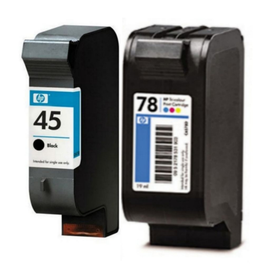 PAKETAN CARTRIDGE HP 45 BLACK & 78 COLOR KOSONGAN BEKAS DARI ORIGINAL COCOK UNTUK Printer : HP DeskJ