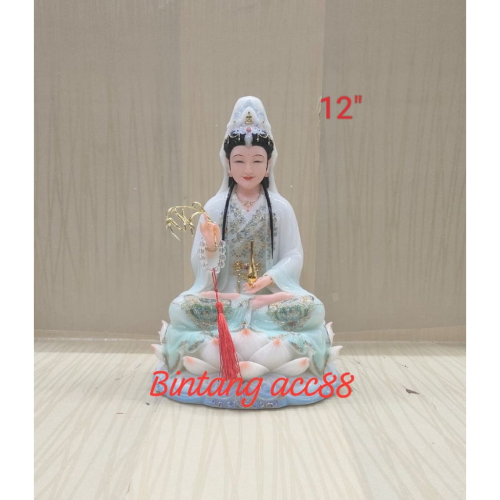 patung dewi kwan im / kwan in / guan yu - mamer - 12inch
