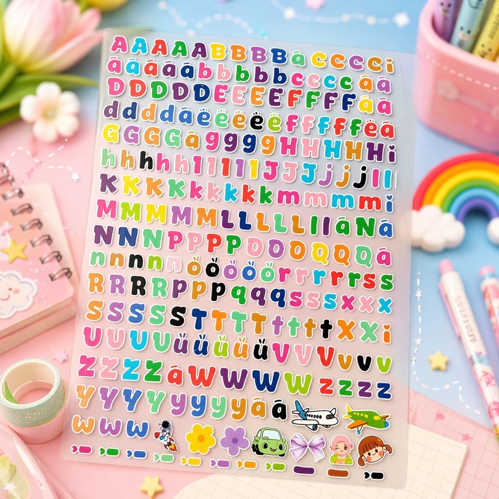 stiker DTF, stiker webing, font DTF, keychain webing