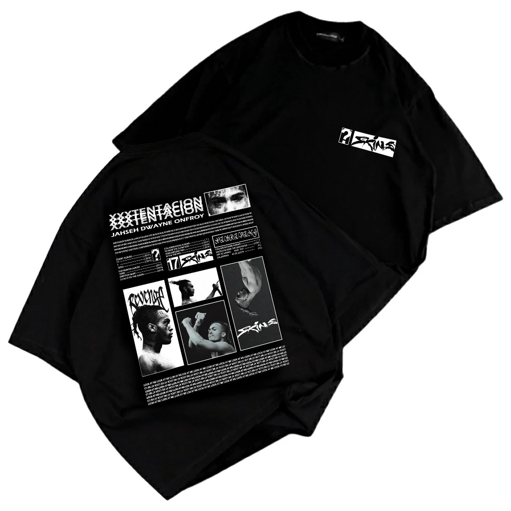 Kaos Oversize XXXTentacion Biru | Streetwear Pria Wanita | Graphic Tee Kekinian