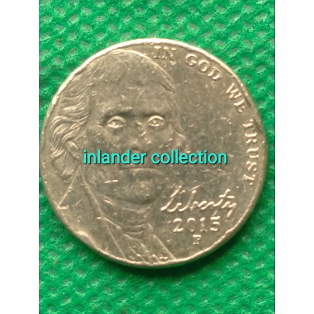 koin asing 5 sen nikel amerika