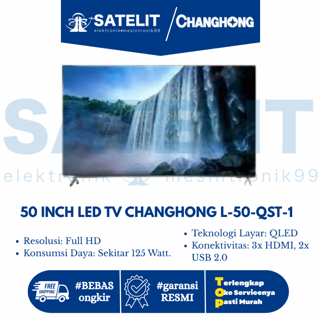Changhong 50 Inch Google TV L50QST1 QLED Pro FHD - Digital TV Android