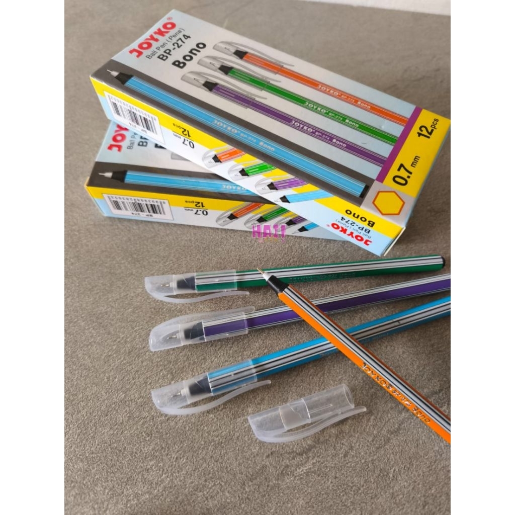 Pulpen Joyko BP-274 isi 12 Ball Pen Hitam Pena