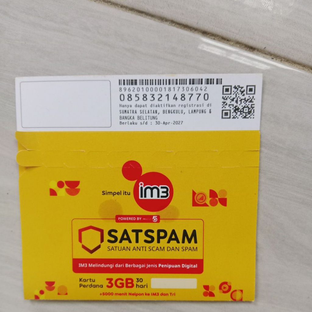 Perdana Sim Card IM3 Indosat 3gb